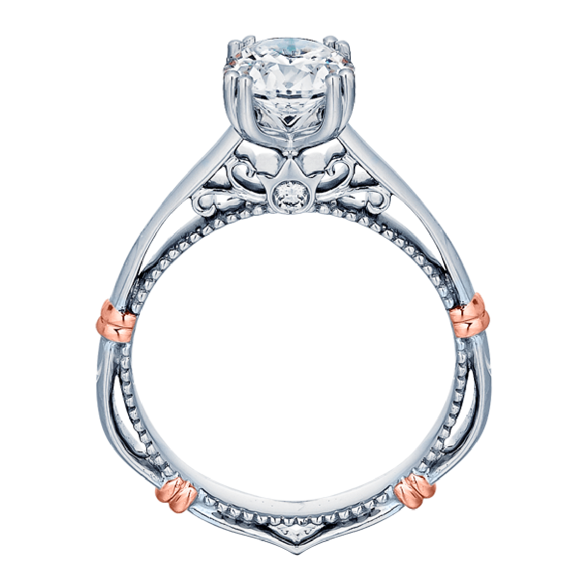 20k Rose Gold Verragio Parisian D-100 Diamond Engagement Ring & Whiteflash  & 41964